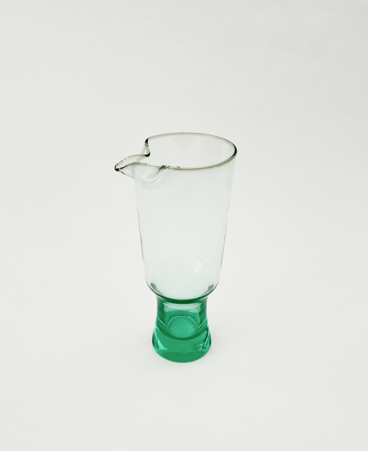 GREEN GLASS PITCHER