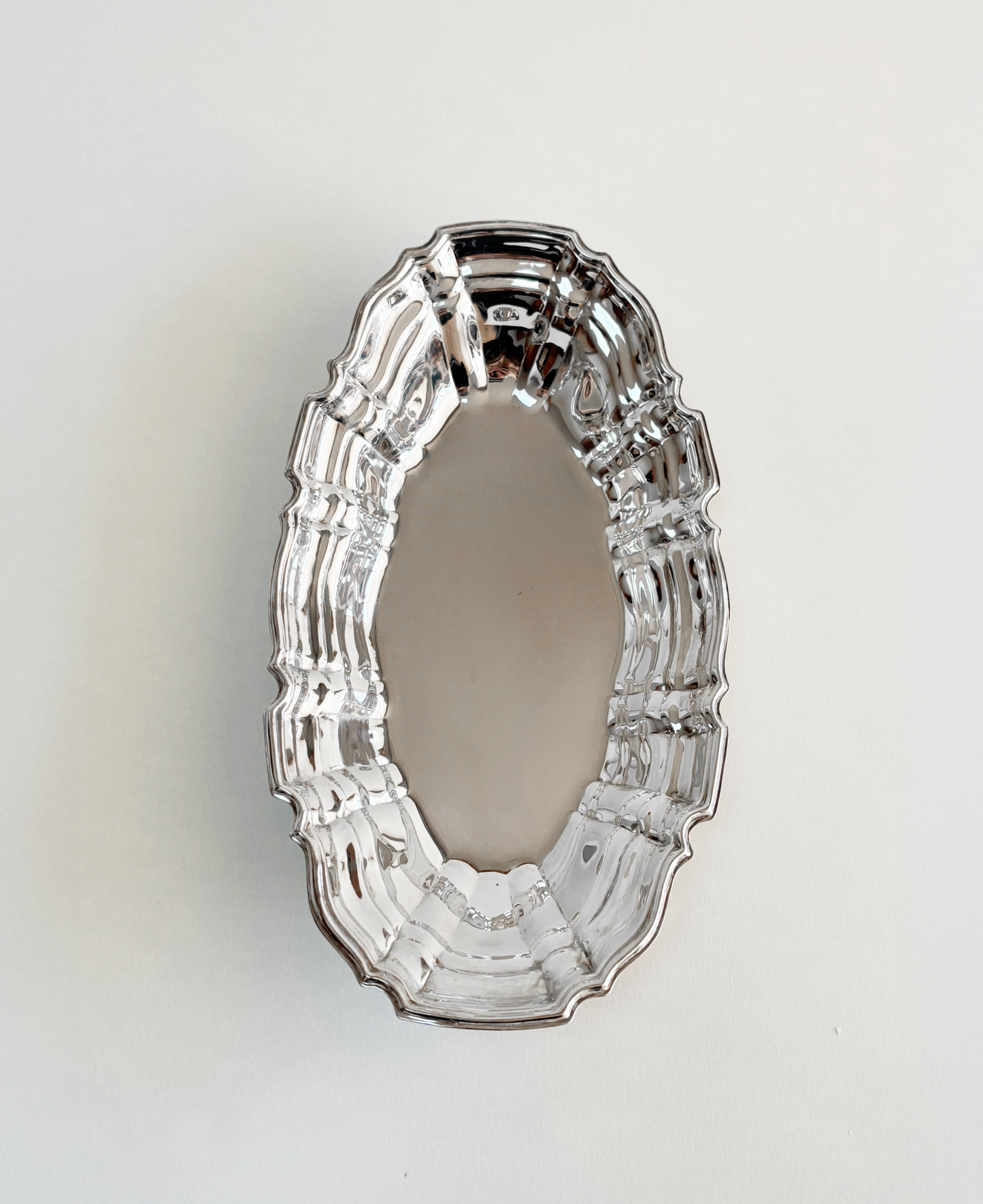 SILVER PLATE BOAT DISH