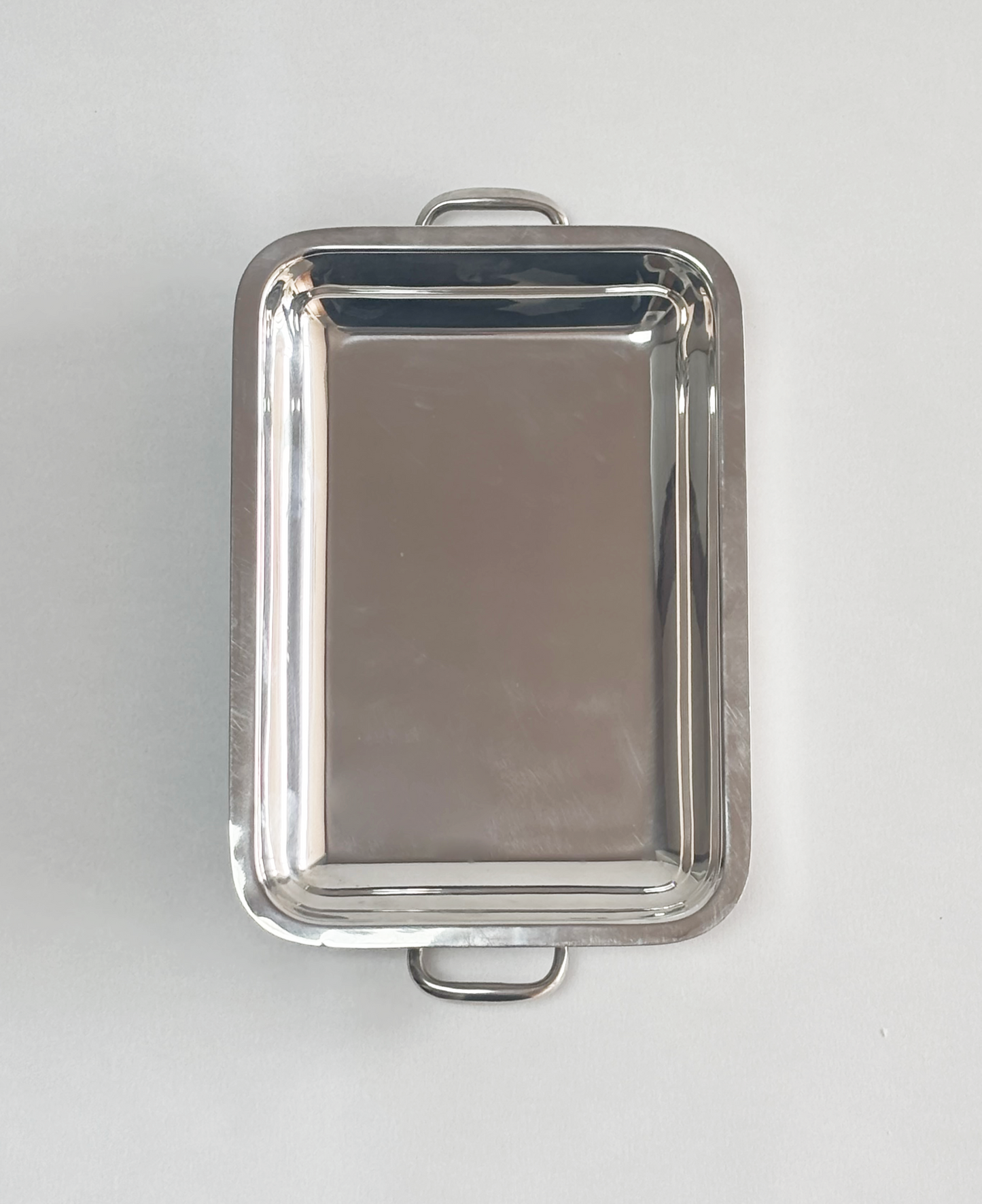 SILVER PLATE TRAY WITH HANDLES