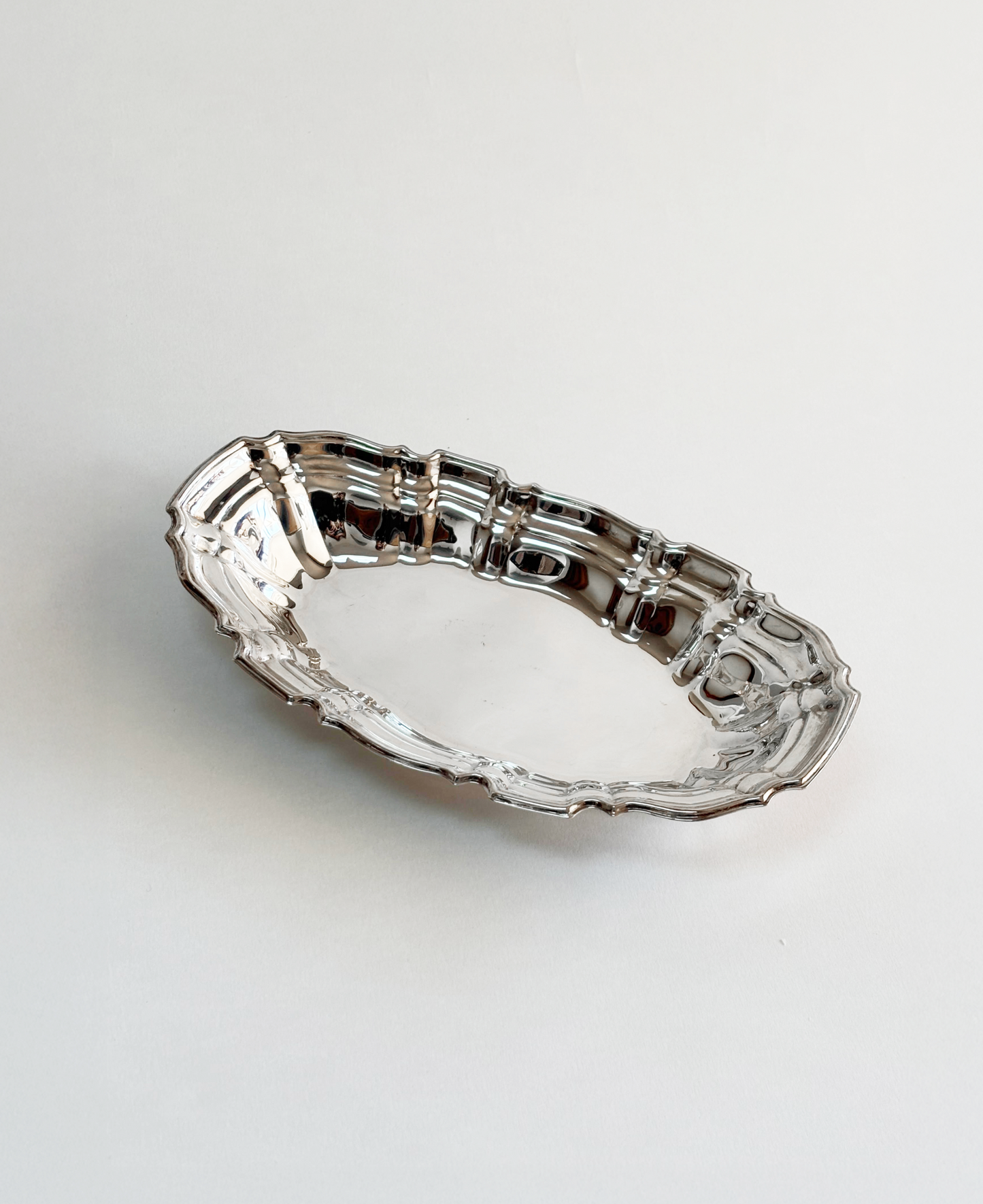 SILVER PLATE BOAT DISH