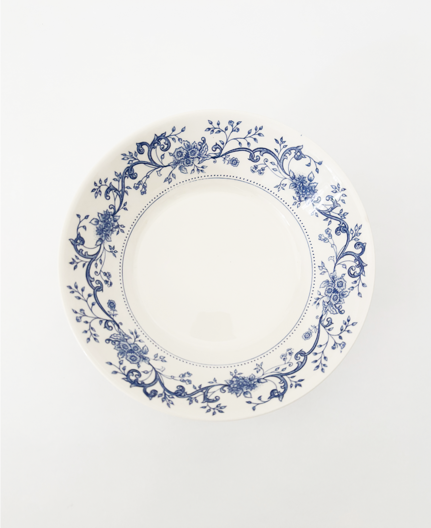 BLUE DECORATIVE RIM BOWL