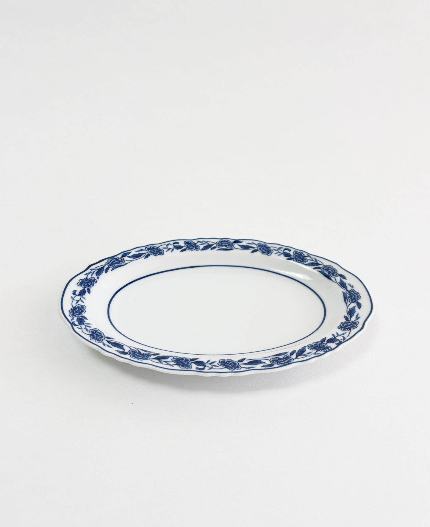 OVAL FLORAL EDGE PLATE
