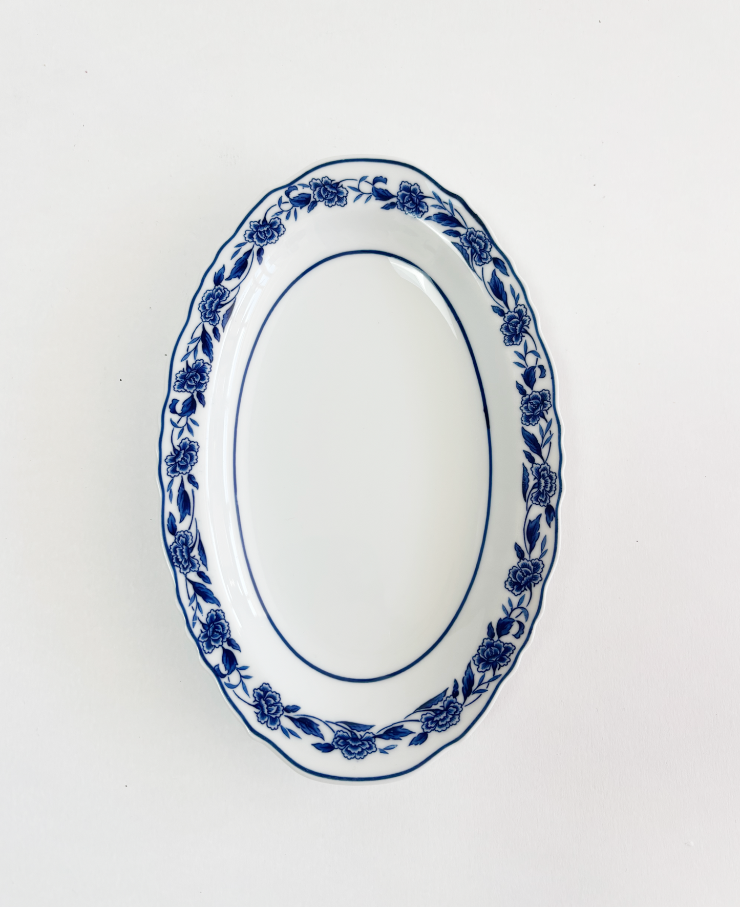 OVAL FLORAL EDGE PLATE