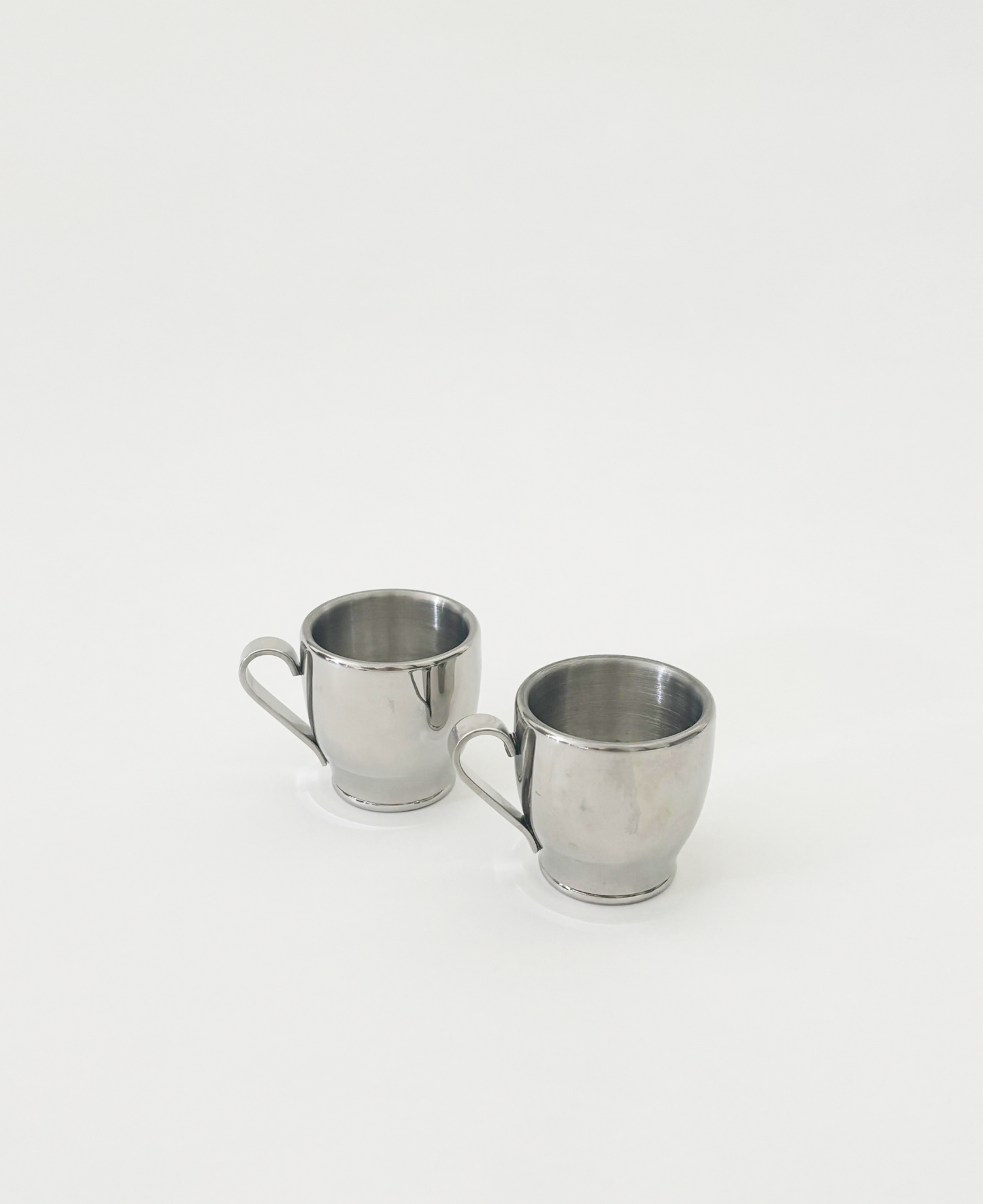SET OF 2 STAINLESS STEEL ESPRESSO CUPS