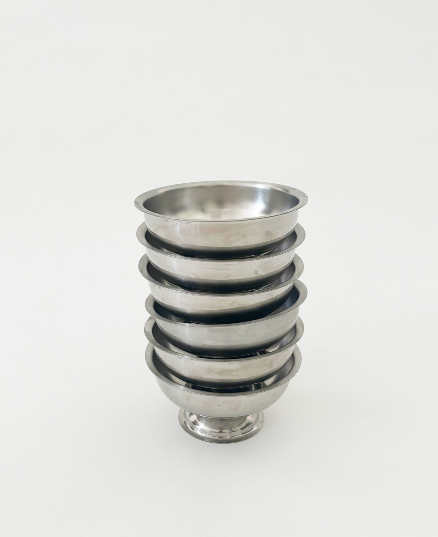 SET OF 2 STAINLESS STEEL ICE CREAM CUPS