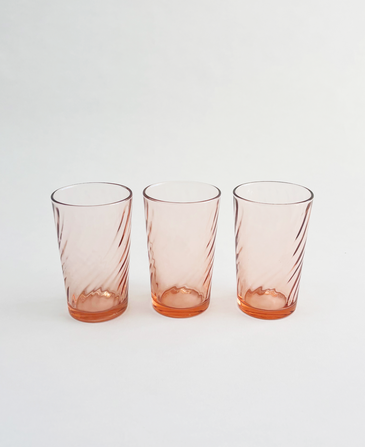 SET OF 3 PEACH TUMBLERS