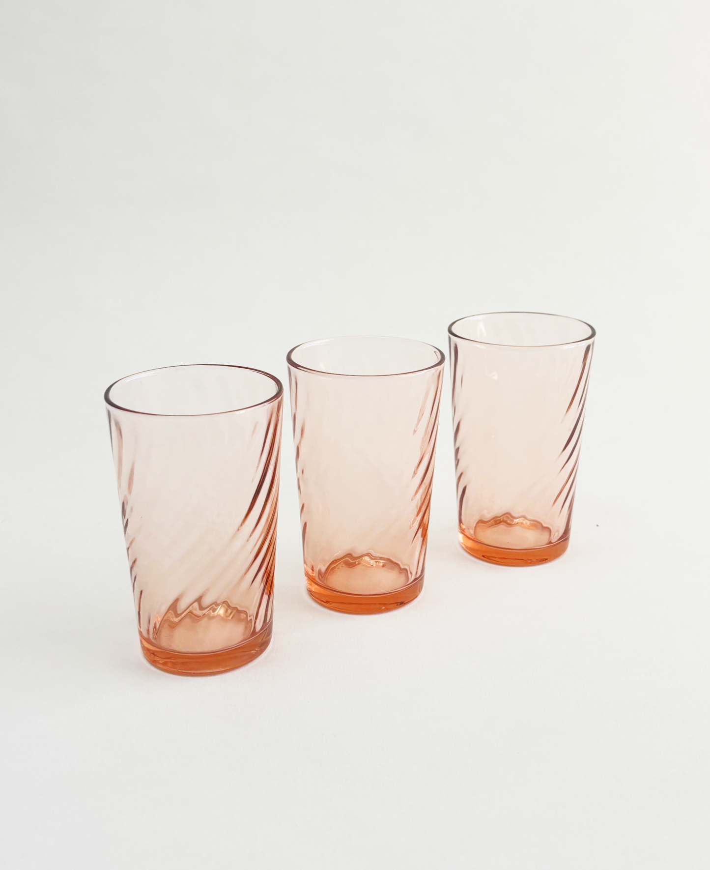 SET OF 3 PEACH TUMBLERS