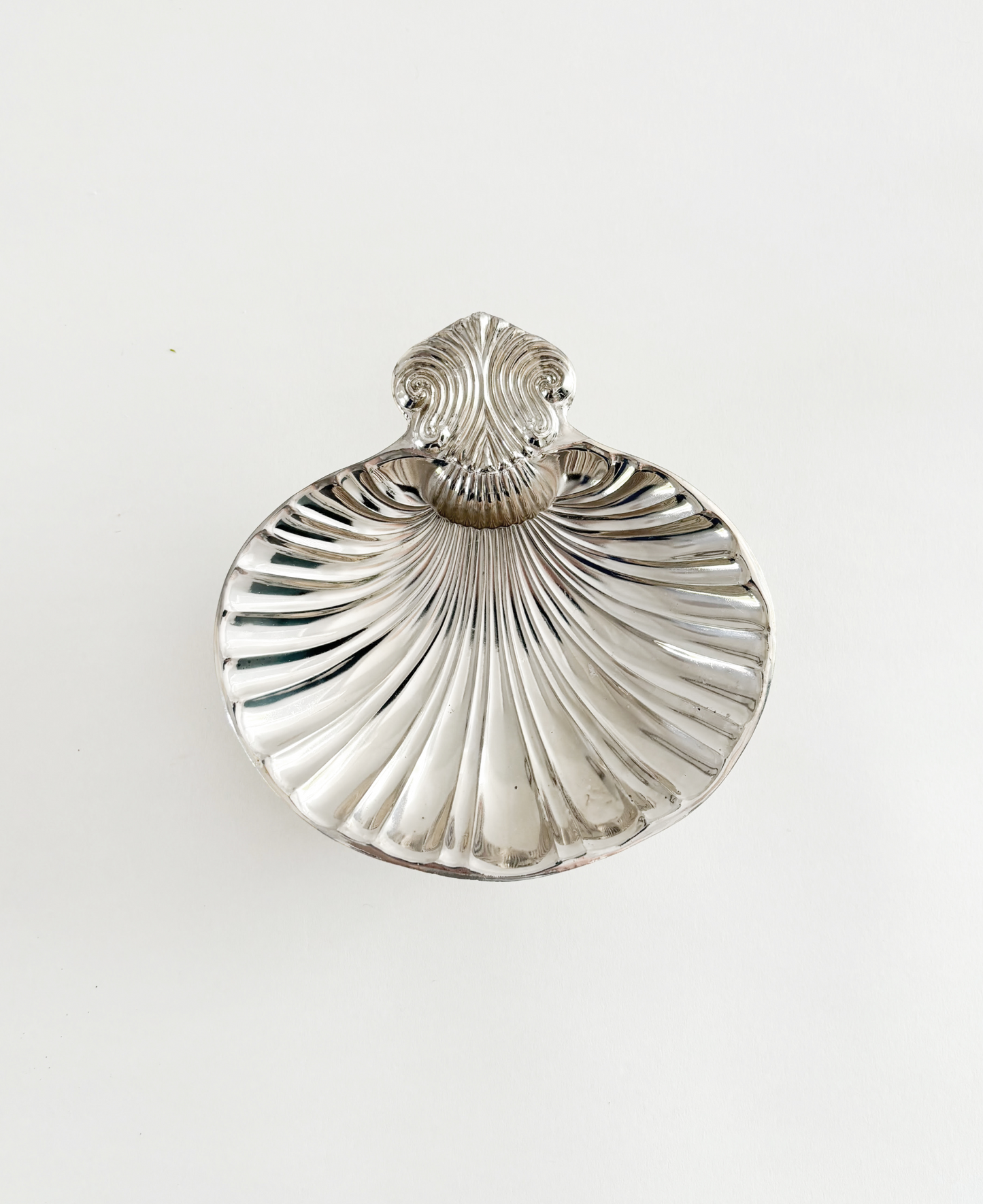 SILVER PLATED SHELL DISH