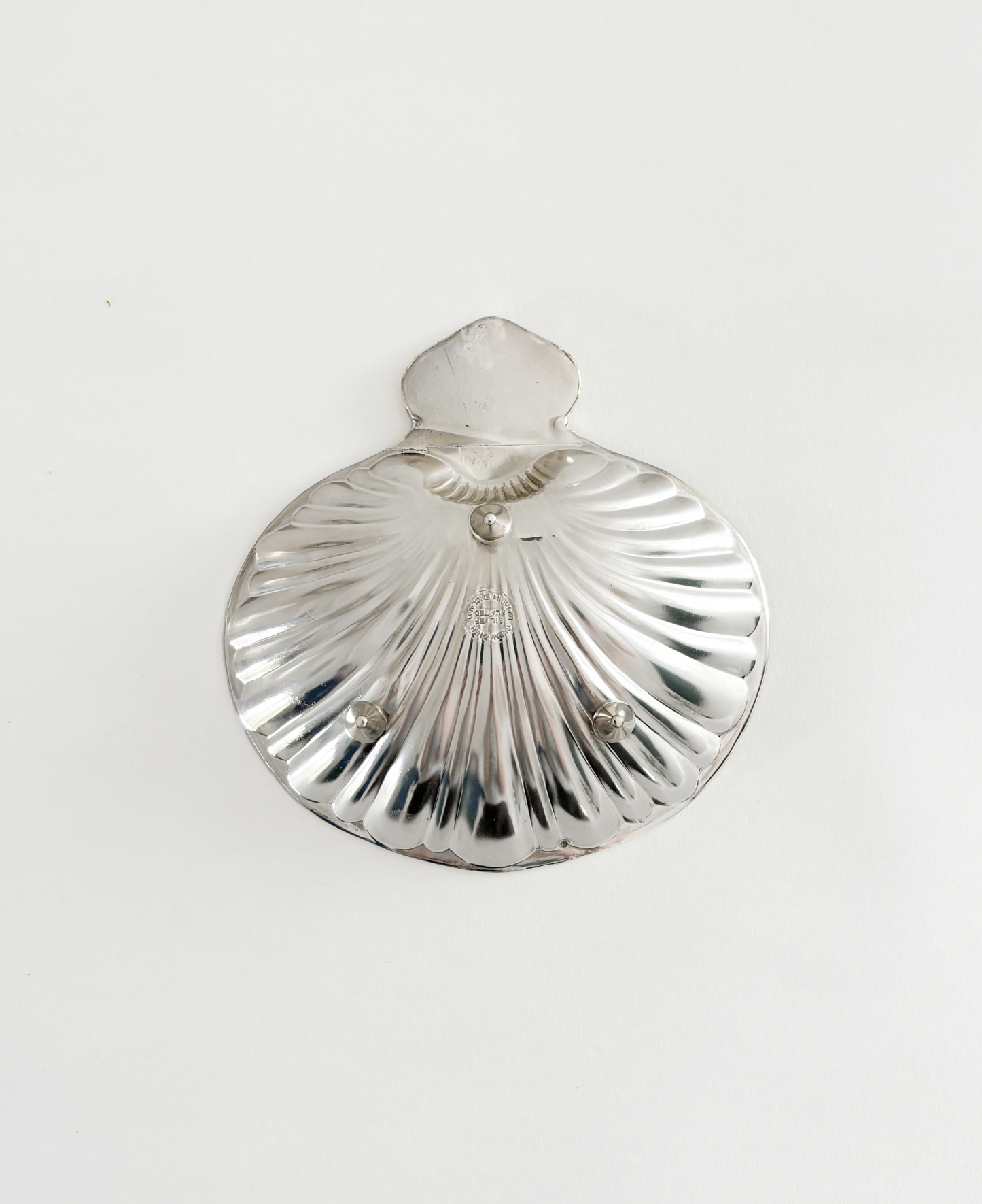 SILVER PLATED SHELL DISH