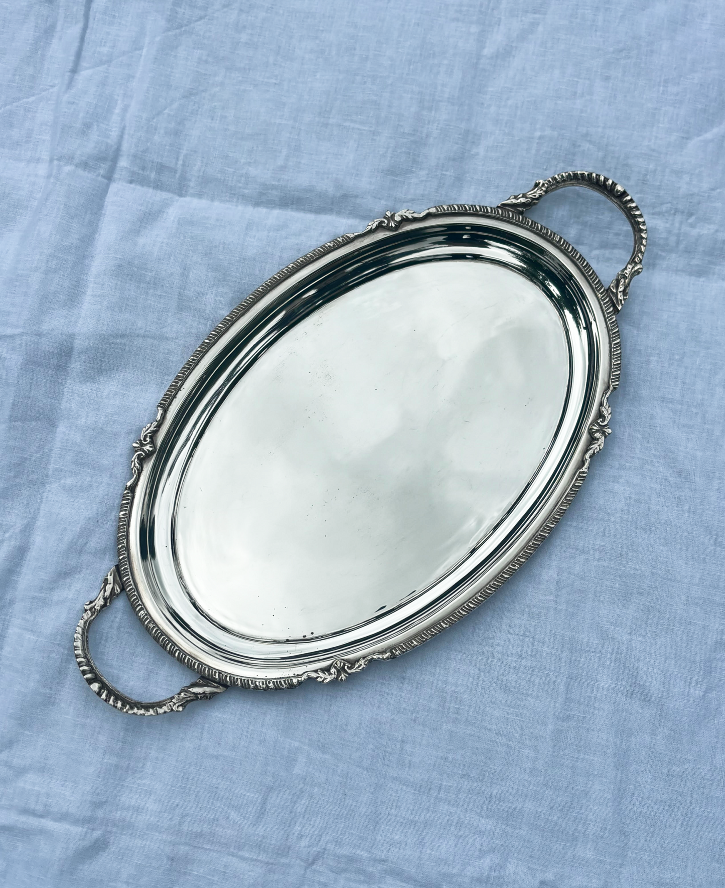 SILVER PLATED OVAL TRAY