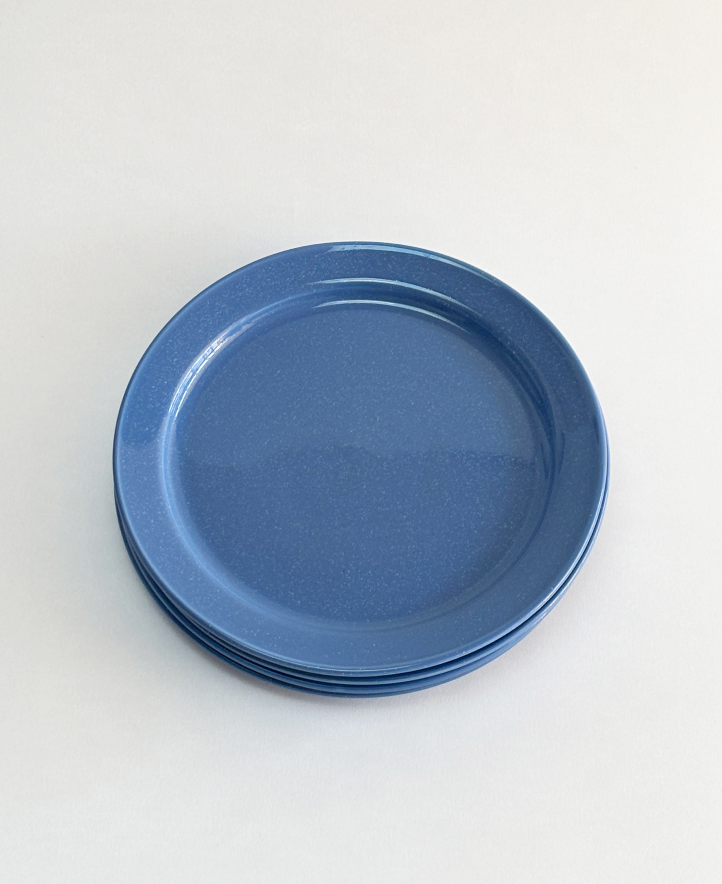 SET OF 4 SPECKLE BLUE DINNER PLATES