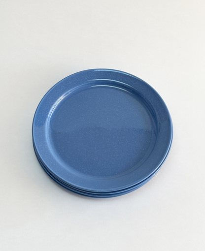 SET OF 4 SPECKLE BLUE DINNER PLATES