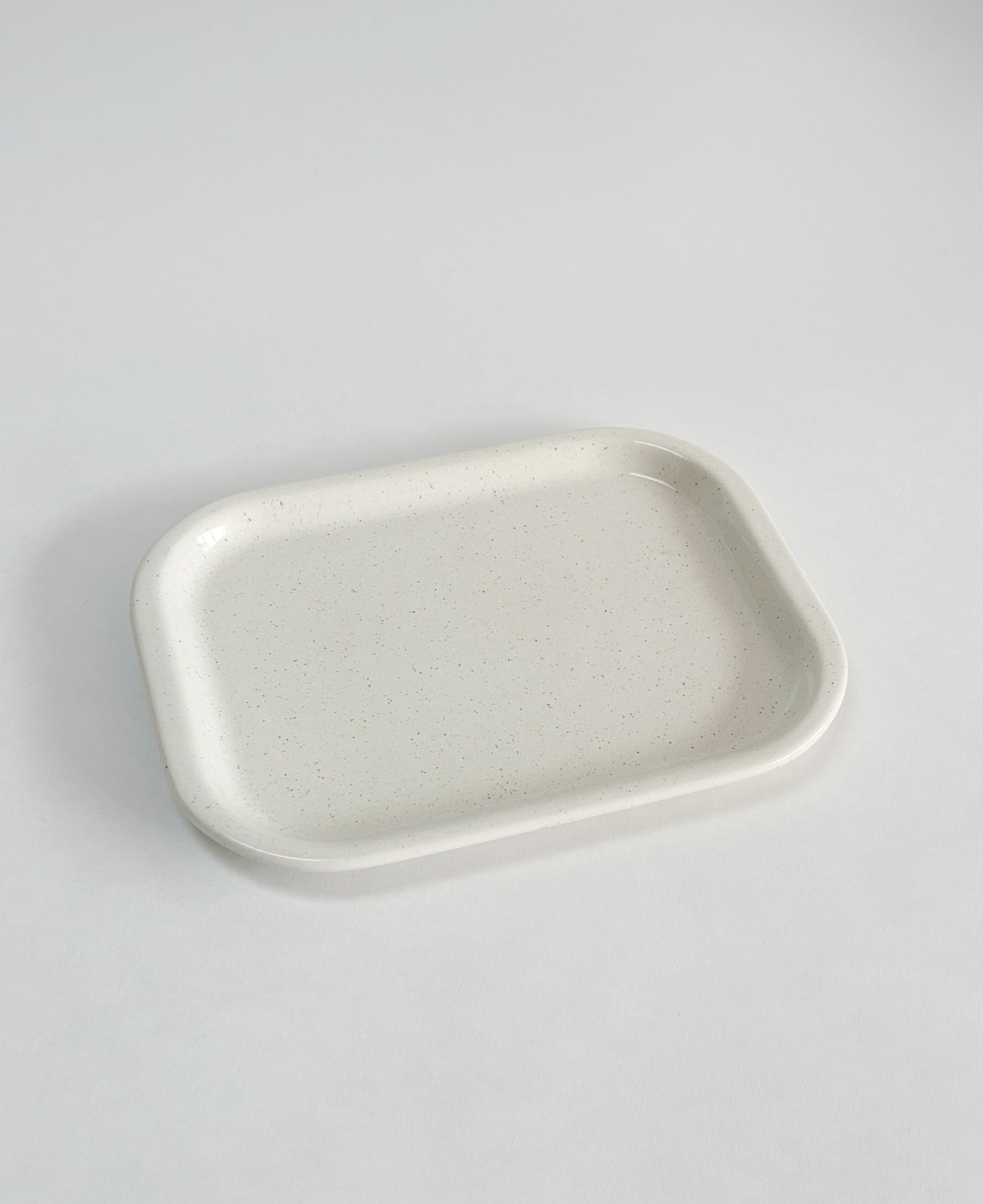 SPECKLE CREAM SERVING PLATTER