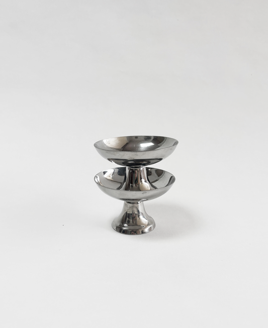 SET OF 2 SILVER COUPES