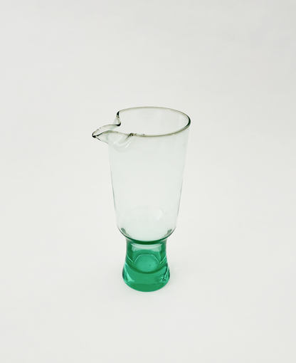 GREEN GLASS PITCHER