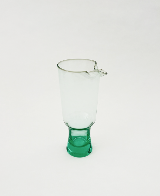GREEN GLASS PITCHER