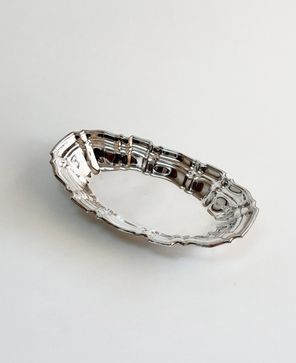 SILVER PLATE BOAT DISH