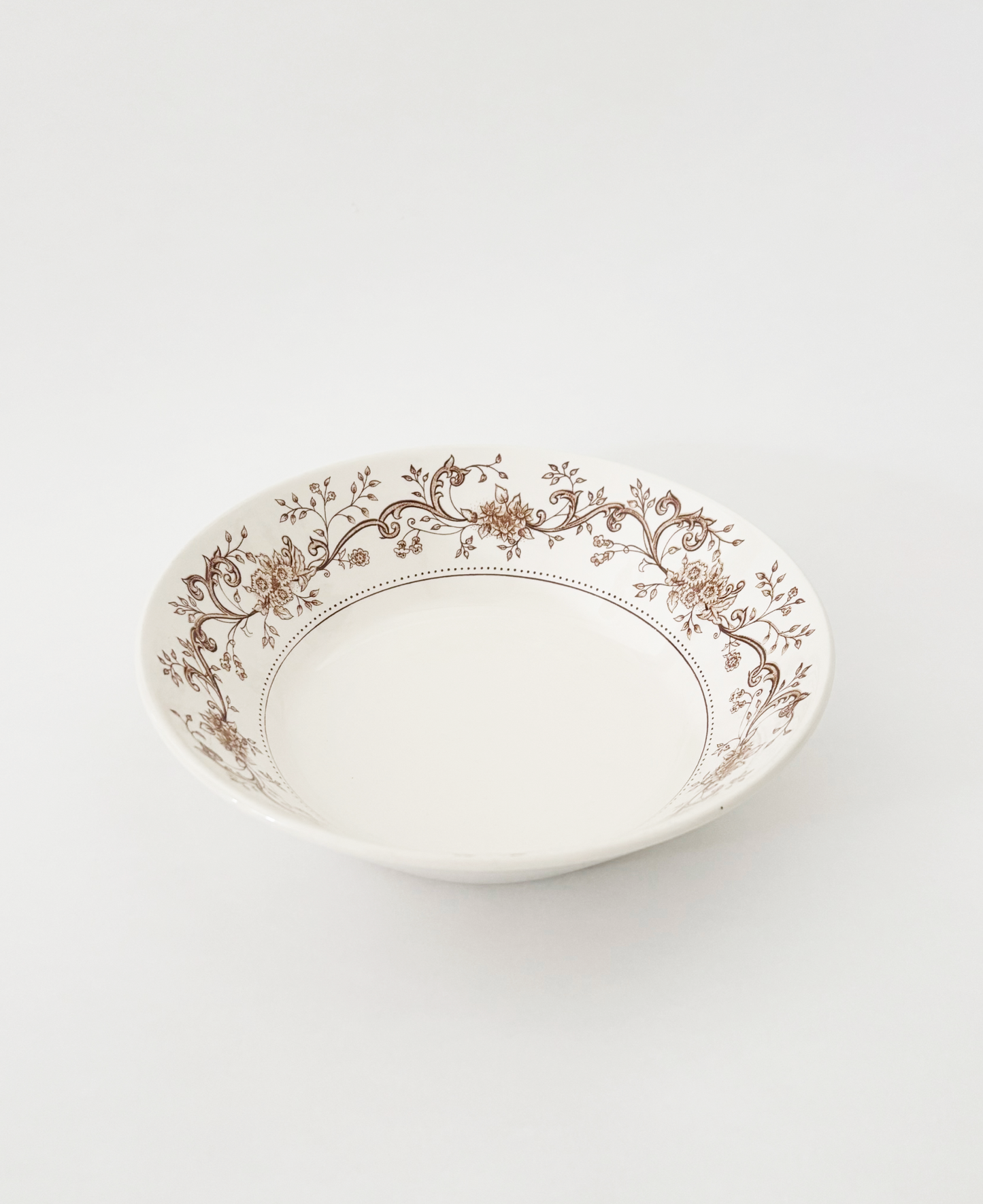 BROWN DECORATIVE RIM BOWL