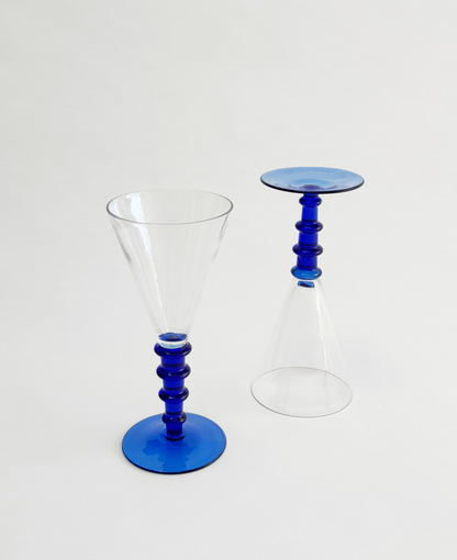 SET OF 2 BLUE STEM FLUTES