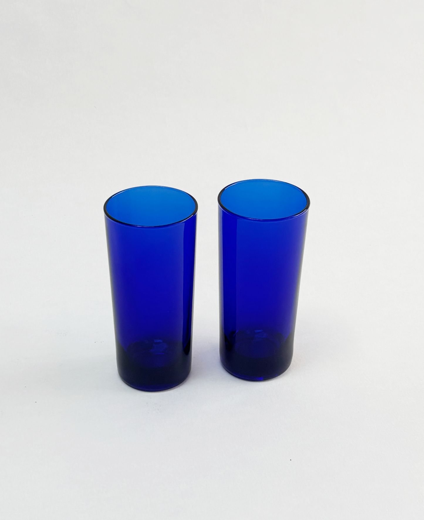 SET OF 2 COBALT TALL GLASSES