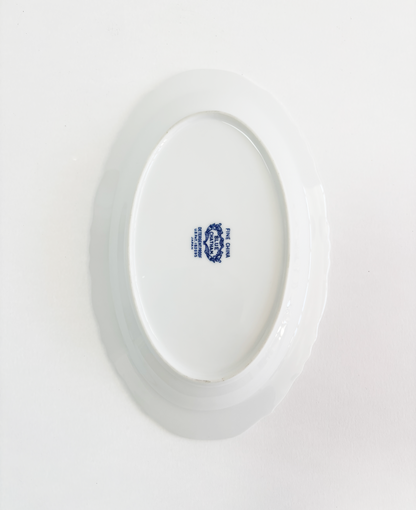 OVAL FLORAL EDGE PLATE