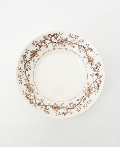 BROWN DECORATIVE RIM BOWL