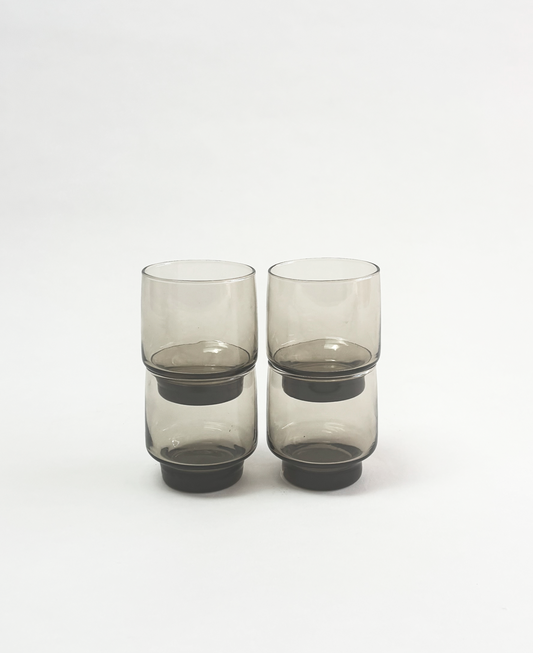 SET OF 4 SMOKE TUMBLERS