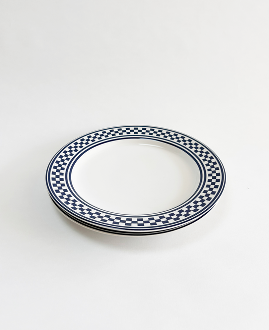SET OF 2 CLASSIC CHECKS DINNER PLATES