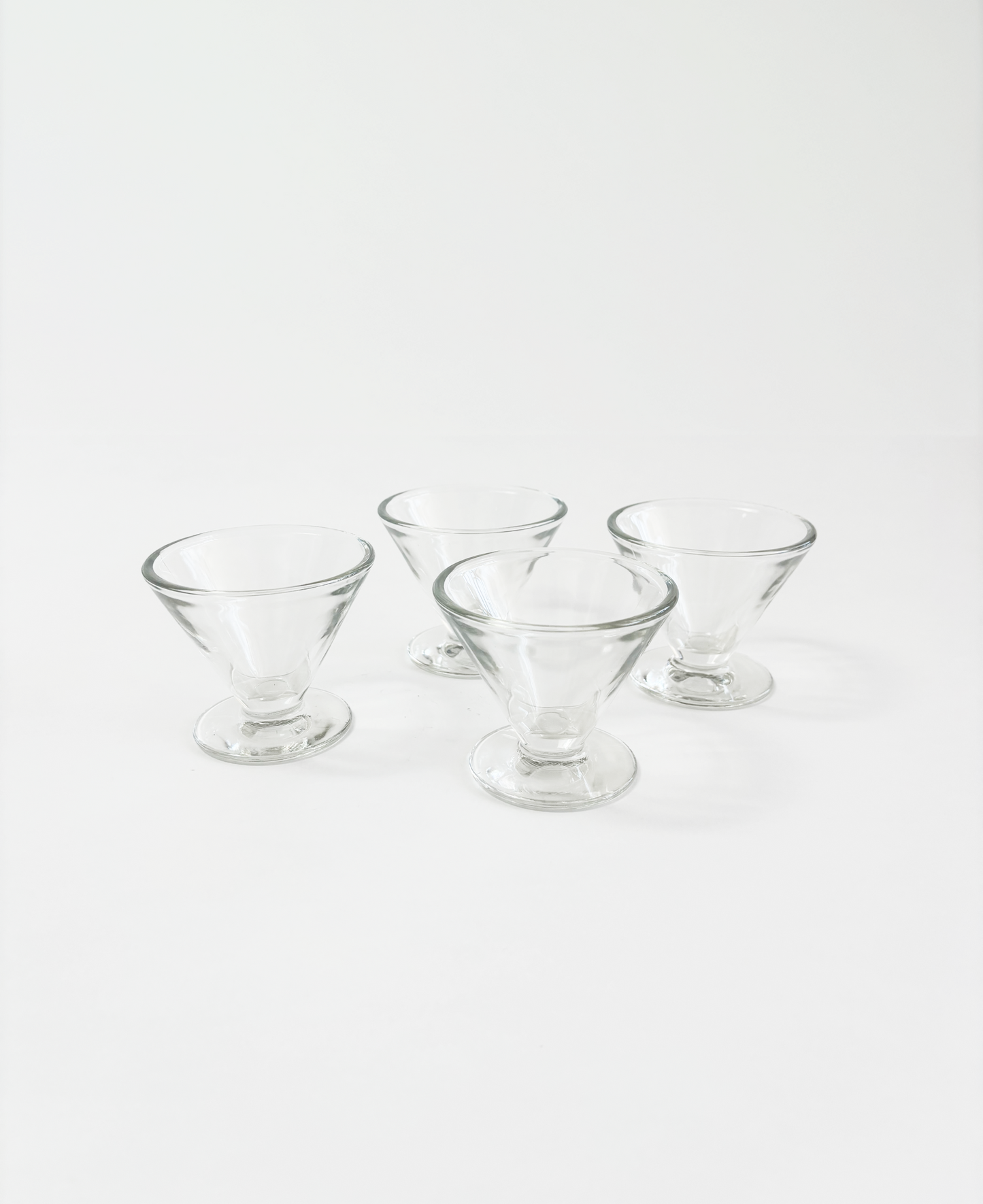 SET OF 4 CLEAR ICE CREAM CUP