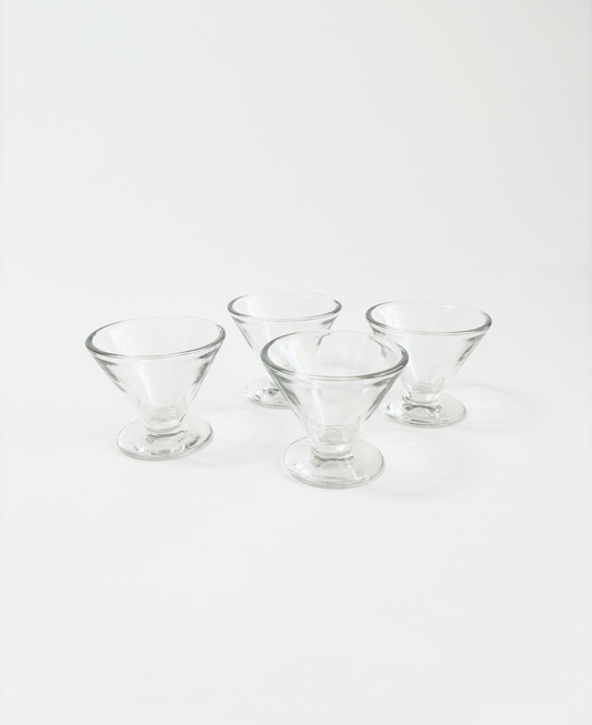 SET OF 4 CLEAR ICE CREAM CUP