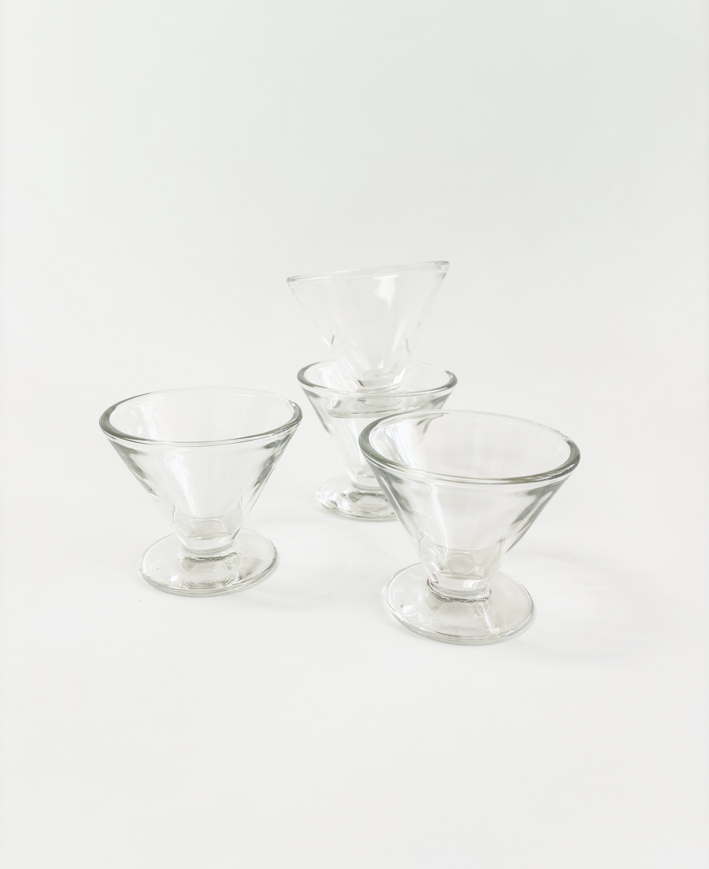 SET OF 4 CLEAR ICE CREAM CUP
