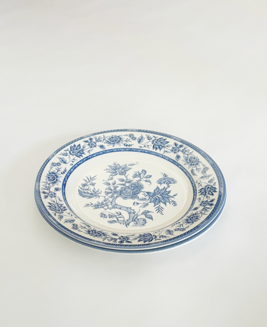 CHURCHILL BLUE INDIAN TREE DINNER PLATES