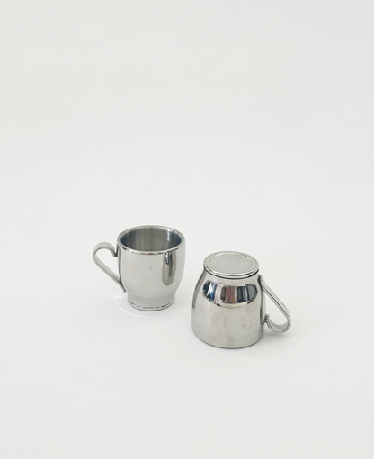SET OF 2 STAINLESS STEEL ESPRESSO CUPS