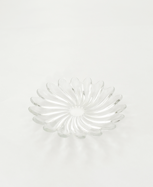 GLASS FLOWER PLATE