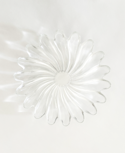 GLASS FLOWER PLATE