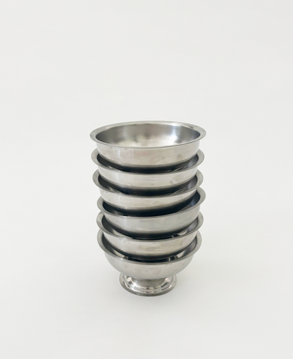 SET OF 2 STAINLESS STEEL ICE CREAM CUPS