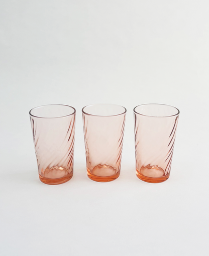 SET OF 3 PEACH TUMBLERS