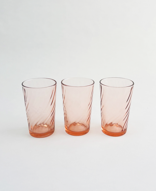 SET OF 3 PEACH TUMBLERS