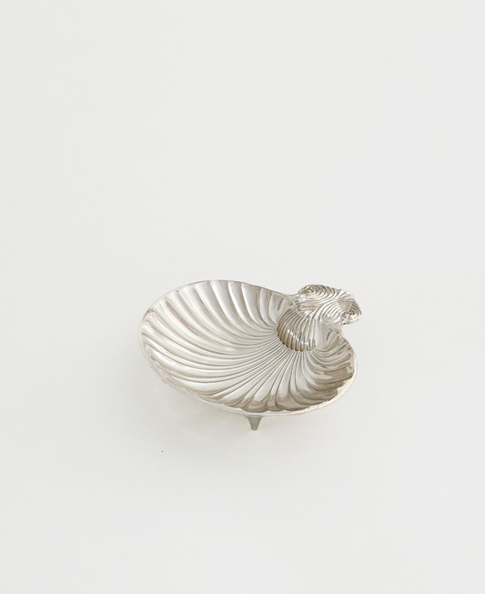 SILVER PLATED SHELL DISH