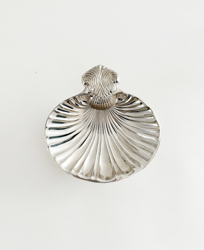 SILVER PLATED SHELL DISH