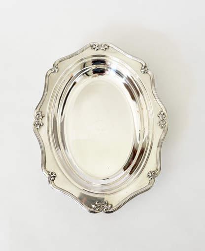 SILVER PLATE OVAL SERVING DISH