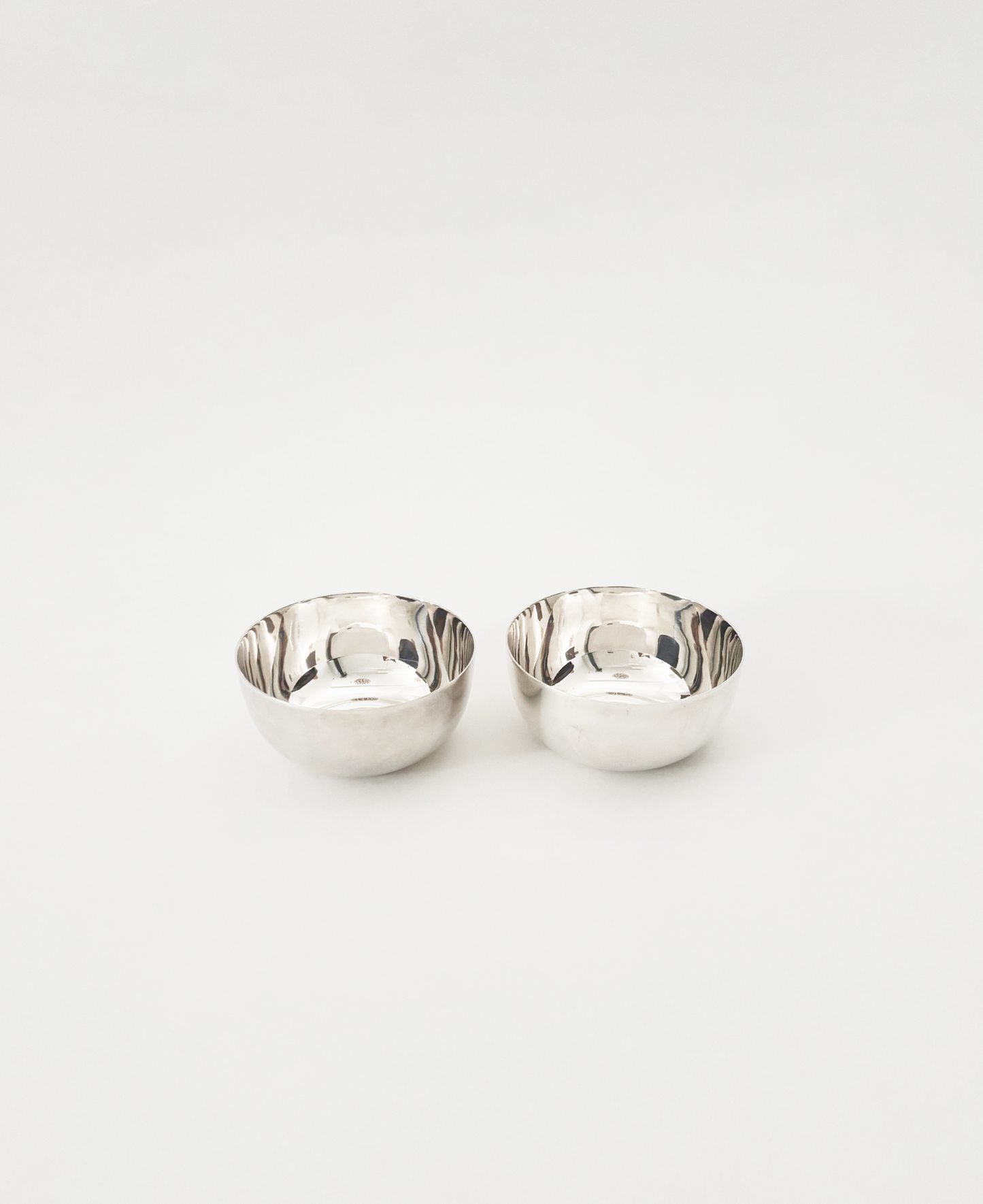 SET OF 2 SILVER SMALL BOWLS