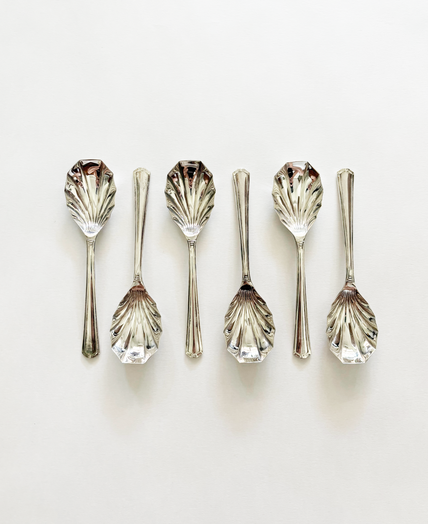 SILVER PLATE  SHELL SPOONS