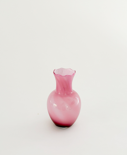 SMALL PINK GLASS VASE