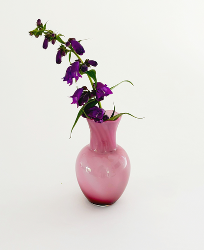 SMALL PINK GLASS VASE